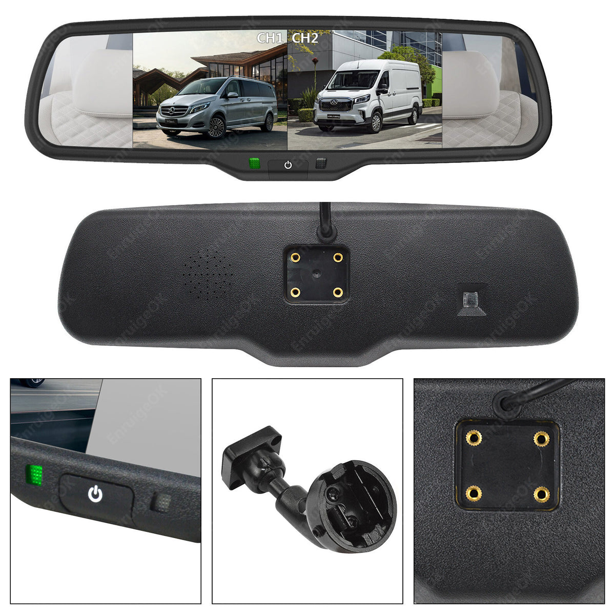 Dual Rear Brake Light Reversing Camera for VW Crafter Van + 6.86" Split Screen
