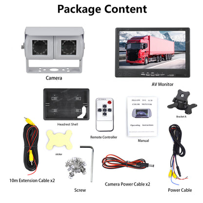 Motorhome Van Dual Rear View Reversing Camera Kit for Commercial Vehicles5
