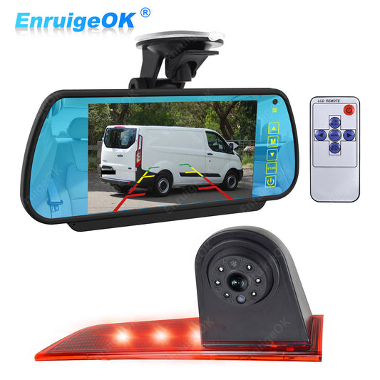 7" Monitor Double Door 3rd Brake Light Reverse Camera For Ford Transit Custom0
