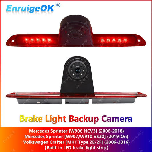 Rear Brake Light Reversing Camera for Mercedes-Benz Sprinter W906 VW Crafter MK10