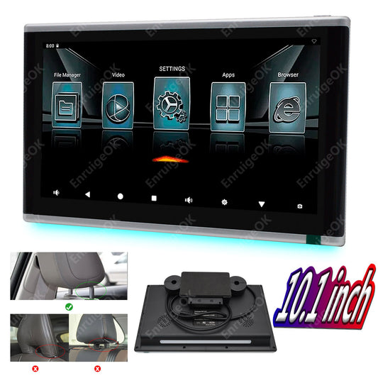 10.1" Car Headrest Monitor Touchscreen Rear Seat Entertainment Multimedia Player0