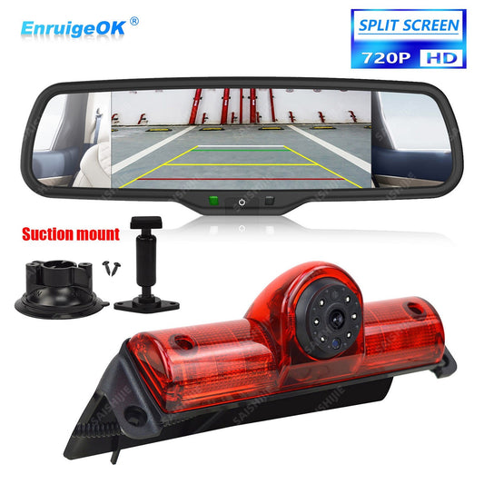 Brake Light Backup Camera For Chevy Express GMC Savana 1500 2500 & Split Monitor0