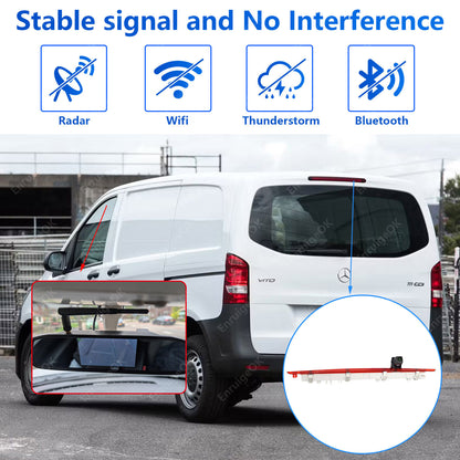 Wireless Brake Light Reversing Camera Kit for Mercedes Vito W447 Tailgate Only4