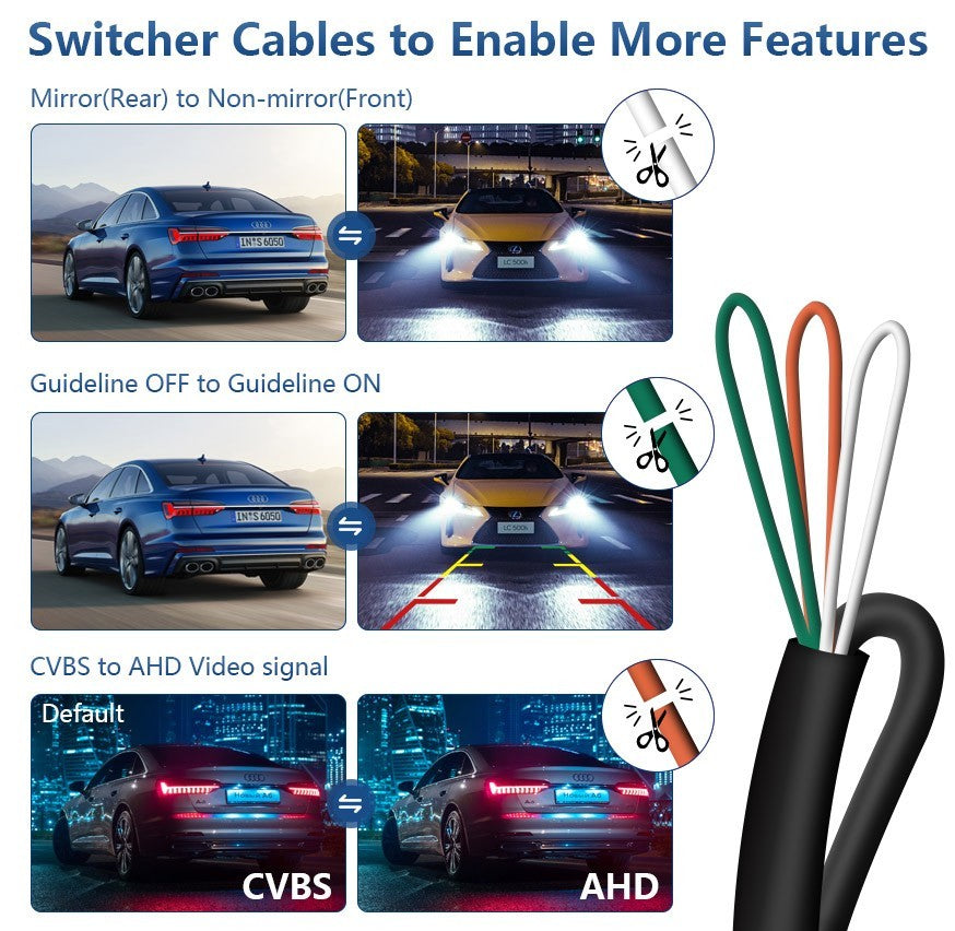 Universal Rear View Backup Camera Reverse Parking Cam HD Night Vision Waterproof4