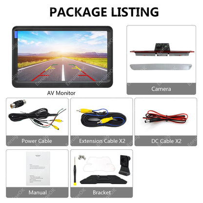 7" Monitor Dual Rear Brake Light Reverse Camera for Mercedes Sprinter VW Crafter15