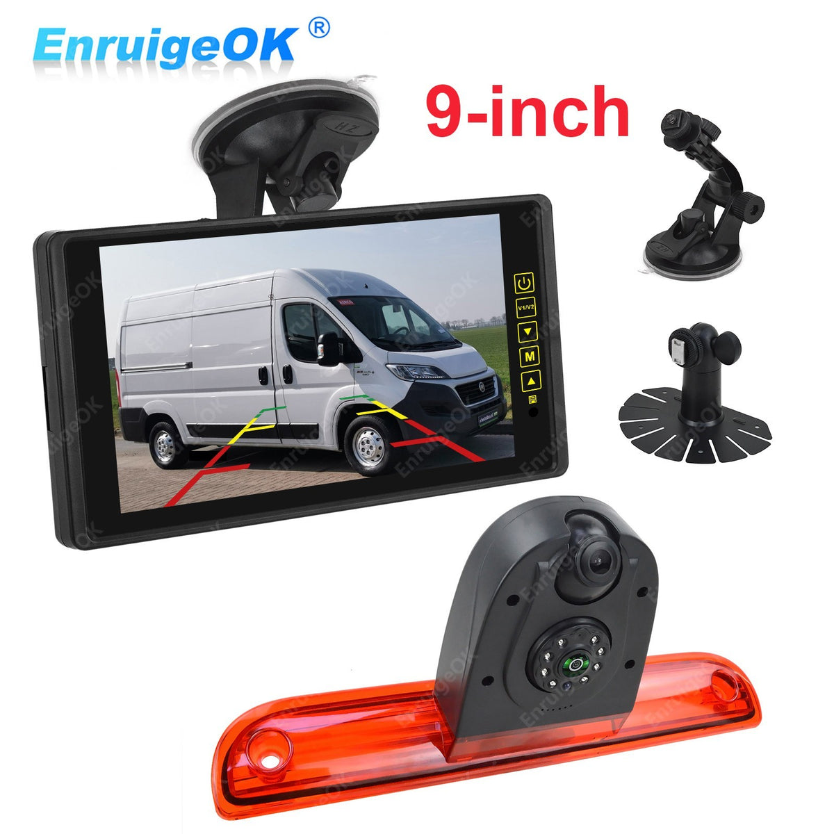 Fiat Ducato Citroen Relay Peugeot Boxer Dual Lens Brake Light Reverse Camera Kit0