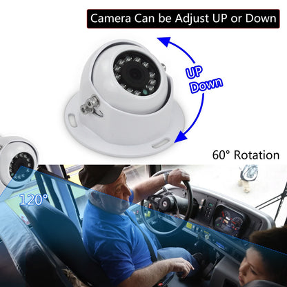 7" Rear View Mirror Monitor & White Dome Reversing Camera for Motorhome Vans3