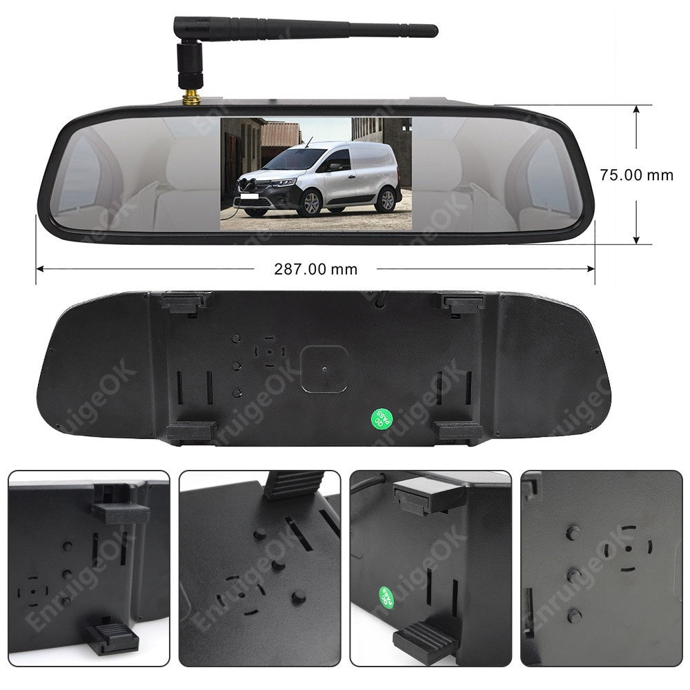 Wireless Reverse Camera For VW Transporter T5 T5.1 Barn Doors Brake Light Fit16