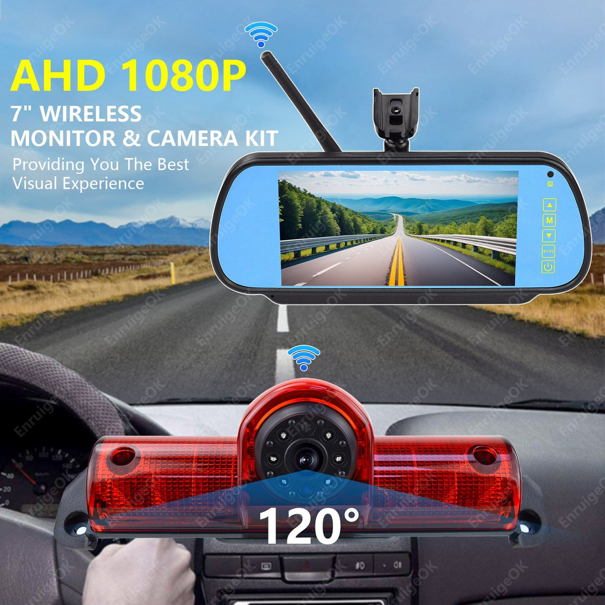 Wireless Backup Camera for Chevy Expres GMC Savana Explorer Van & 7" Monitor2