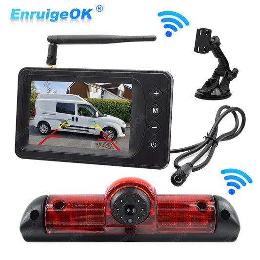 Wireless Brake Light Reversing Camera For Fiat Ducato Citroen Relay & 5" Monitor0