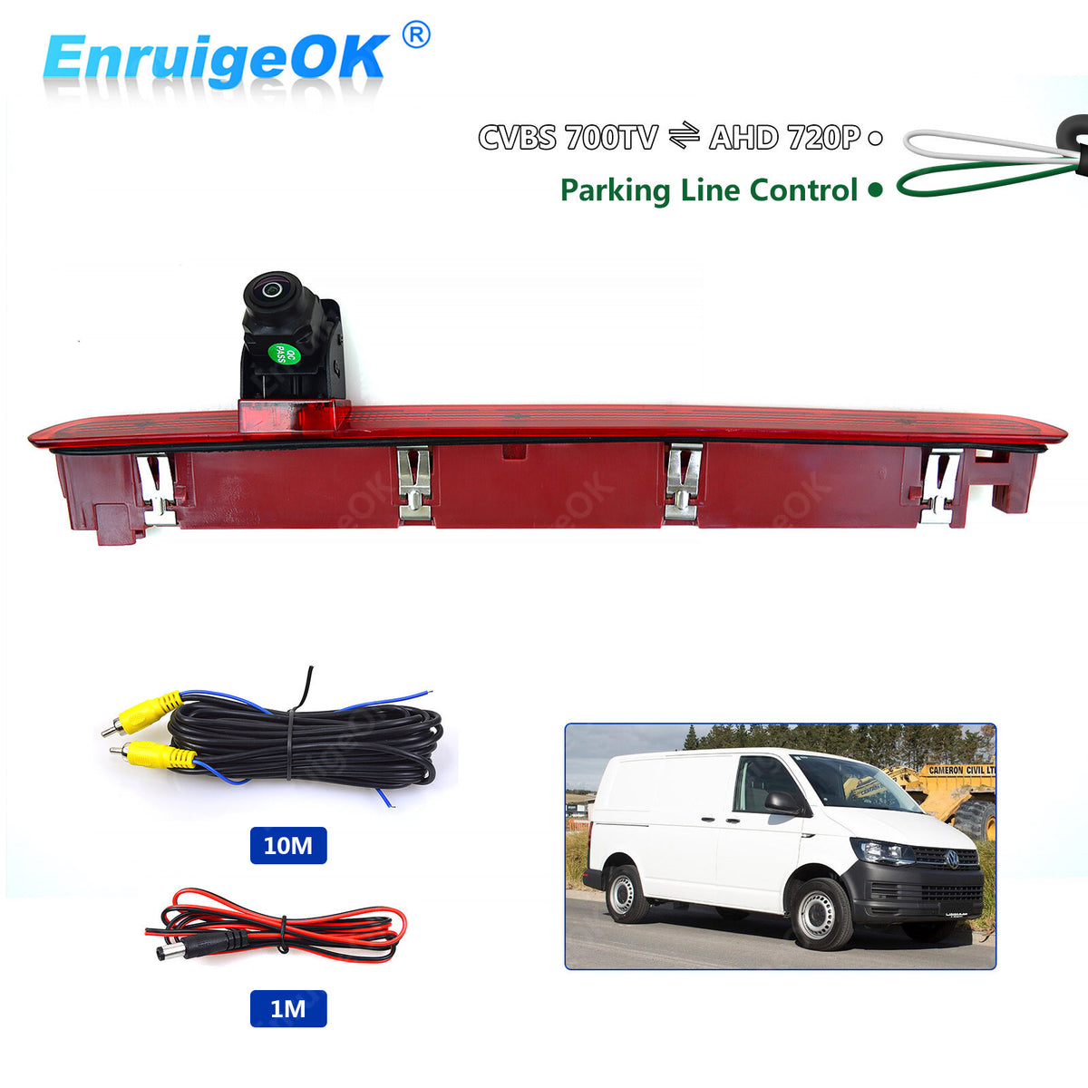 Brake Light Reversing Reverse Camera For VW Transporter T6 Van 2016 Onwards0