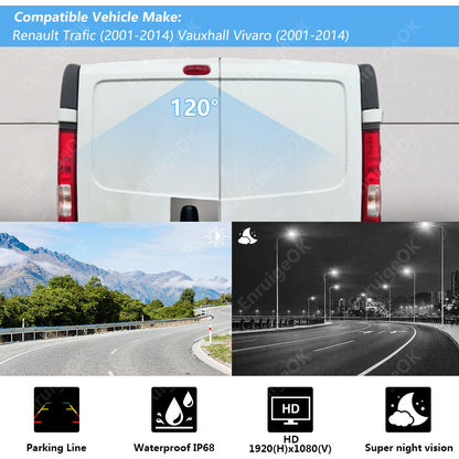 Wireless 5" Monitor & Rear Brake Light Camera For Vauxhall Vivaro Renault Trafic2