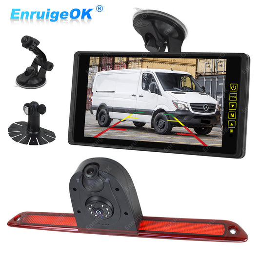 Mercedes Sprinter VW Crafter Dual Lens Brake Light Reversing Camera & 9" Monitor0