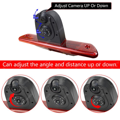 Peugeot Expert 2007-2016 Dual Rear Brake Light Reversing Camera &DVR Monitor Kit6