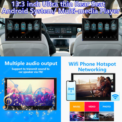 13.3" Android Headrest Monitor WIFI Car Player Bluetooth Rear Seat Entertainment2