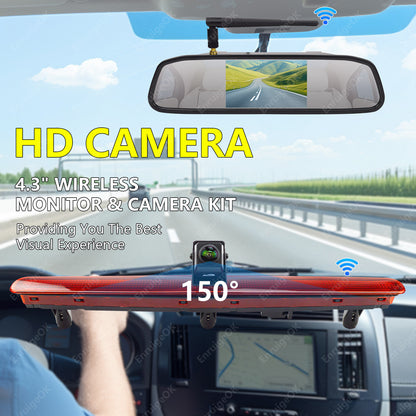 For VW Transporter T5 T5.1 Wireless Reverse Camera Kit Tailgate Single Door Only2