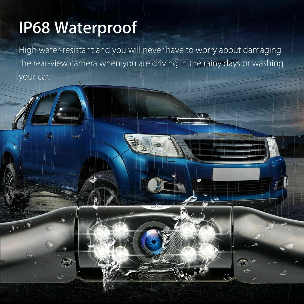 Parking Camera Wide 170° Waterproof Night Vision Car Rear View Reverse Backup4