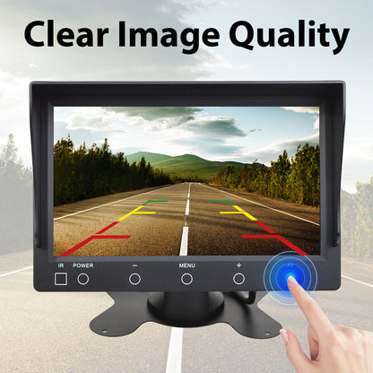 7" TFT LCD Rear View Monitor Screen 10M Reverse Camera Kit For Truck Bus Van9
