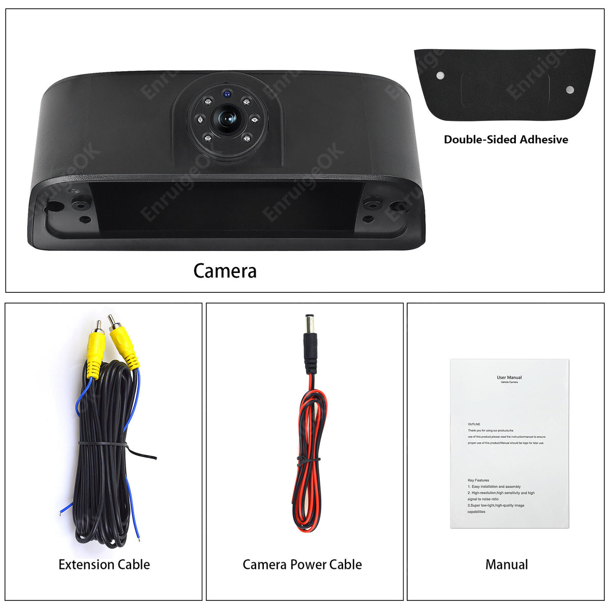 Rear Brake Light Reversing Camera For Nissan NV200 Chevrolet City Express HD720P17