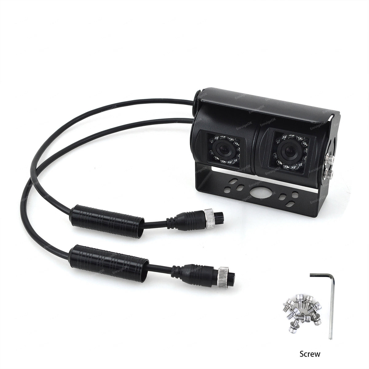 4PIN Motorhome Van Dual Twin Reversing Rear View Parking Backup Camera14