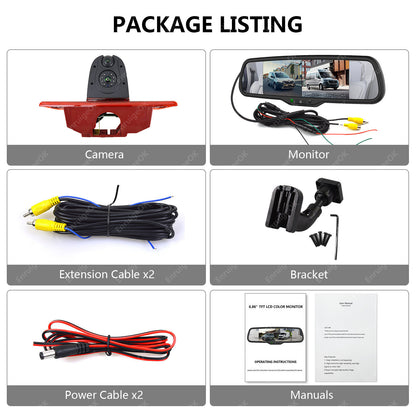 Citroen Dispatch 2007-2016 Dual Brake Light Reverse Camera & 6.86'' Split Screen7