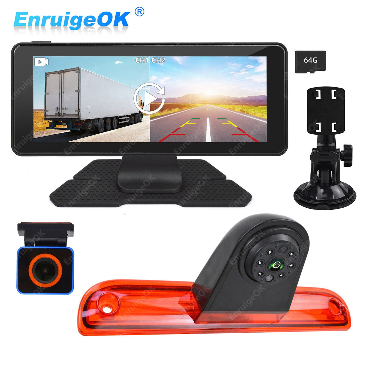 For Peugeot Boxer Fiat Ducato Rear Brake Light Reversing Camera & 6.86'' Monitor0