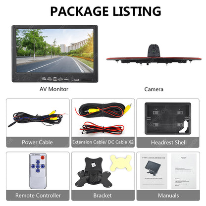 Dual Lens Brake Light Reversing Camera for Maxus eDeliver 9 &7" Dash Monitor Kit15