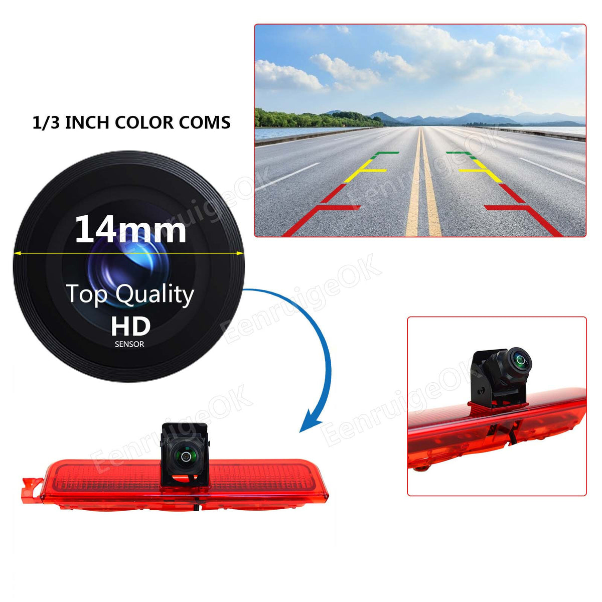 Rear Brake Light Reversing Camera for Volkswagen VW Caddy 2003-2015 & 9" Monitor15