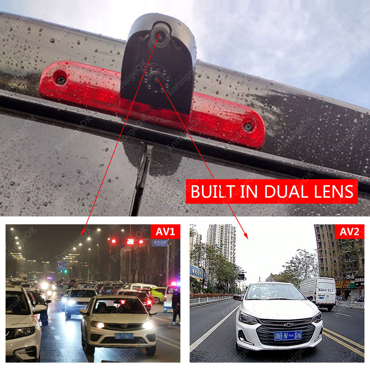7" Monitor Brake & Dual Light Reversing Camera For Peugeot Boxer, Citroen Relay3
