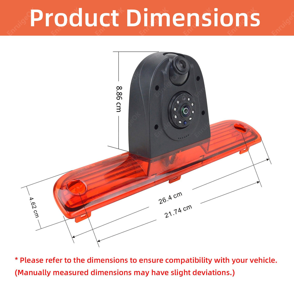 7" Monitor Brake & Dual Light Reversing Camera For Peugeot Boxer, Citroen Relay4