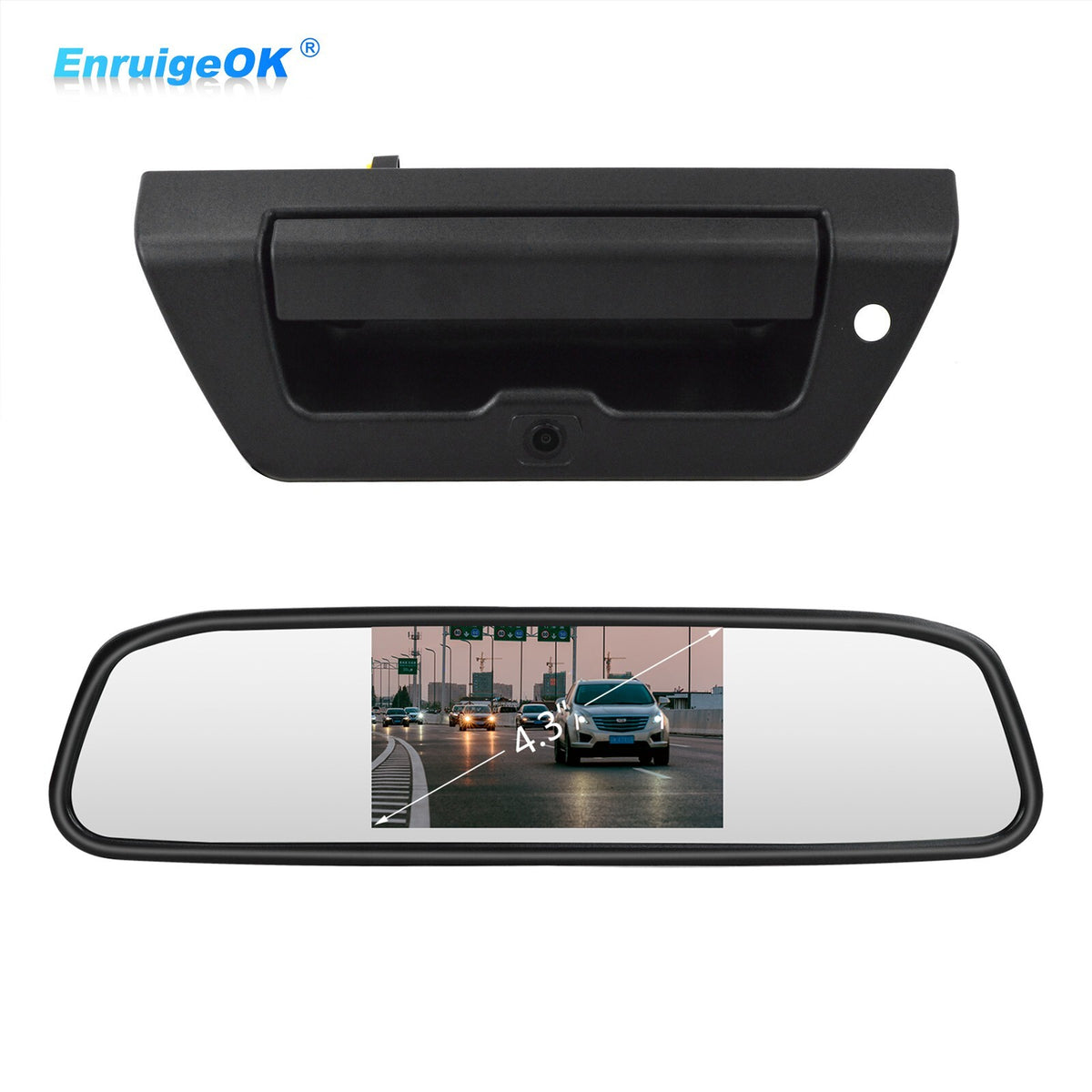 Tailgate Handle Rear View Backup Camera for Ford F150 2015-2018 & 4.3'' Monitor0