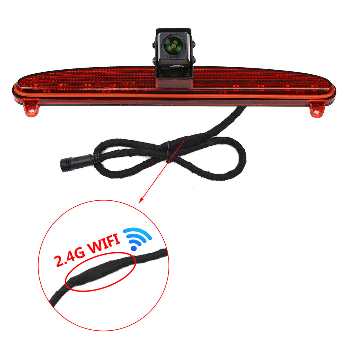 For IVECO DAILY 6th Gen Wireless Rear Brake Light Reversing Camera &Monitor Kit8