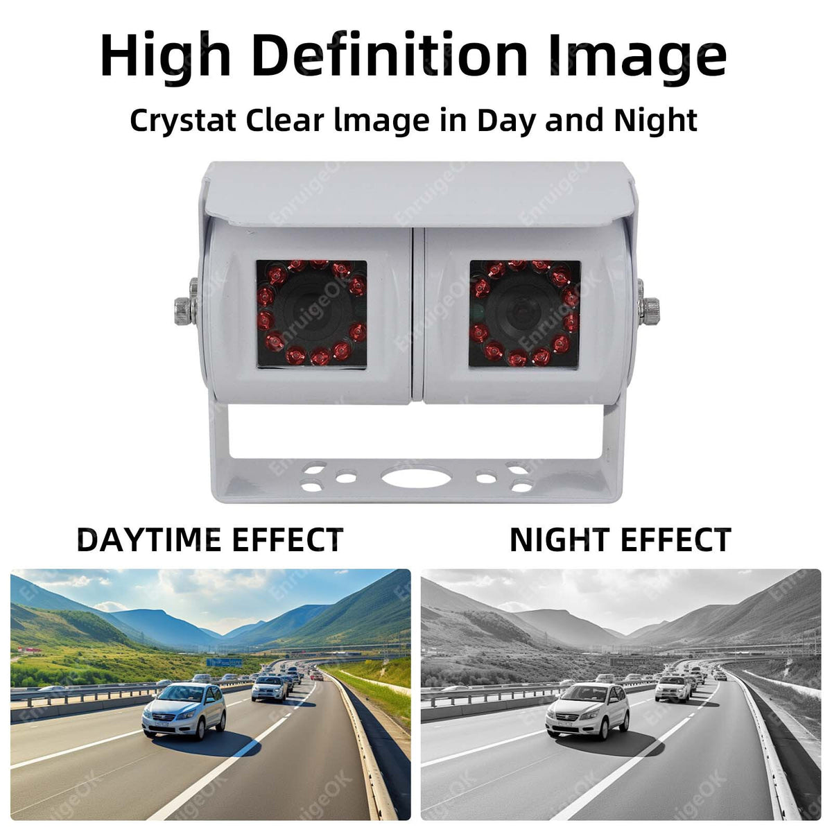 Motorhome Van Dual Twin Commercial Reversing Reverse Rear View Parking Camera4