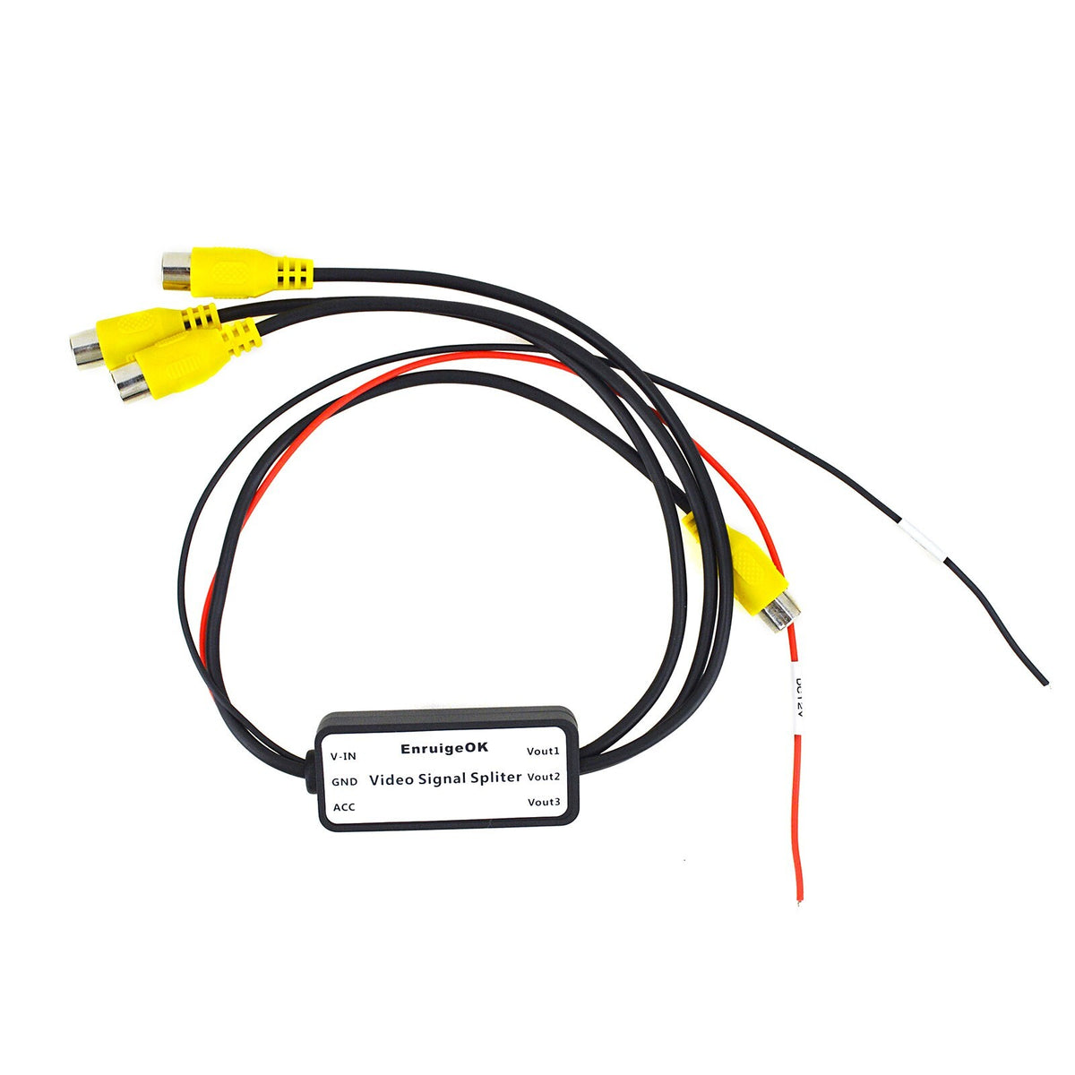 12V 1 to 3  Car DVD TV Video Monitor RCA Splitter Amplifier Booster Distribution1