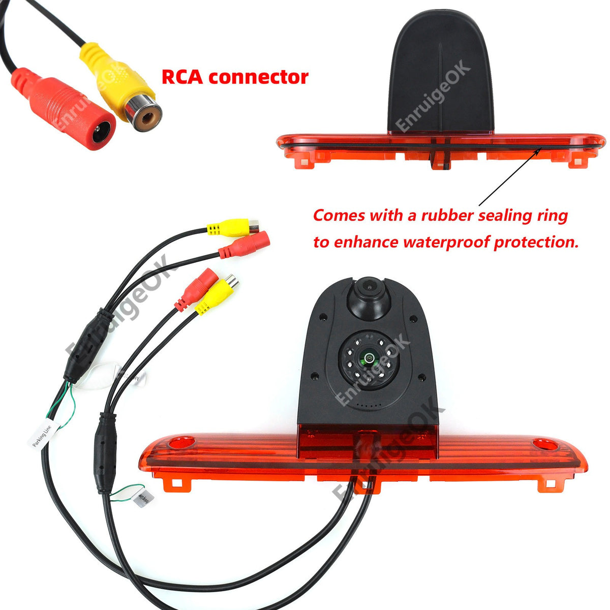 Fiat Ducato Peugeot Boxer Rear Brake Light Reversing Camera + 6.86" Split Screen13