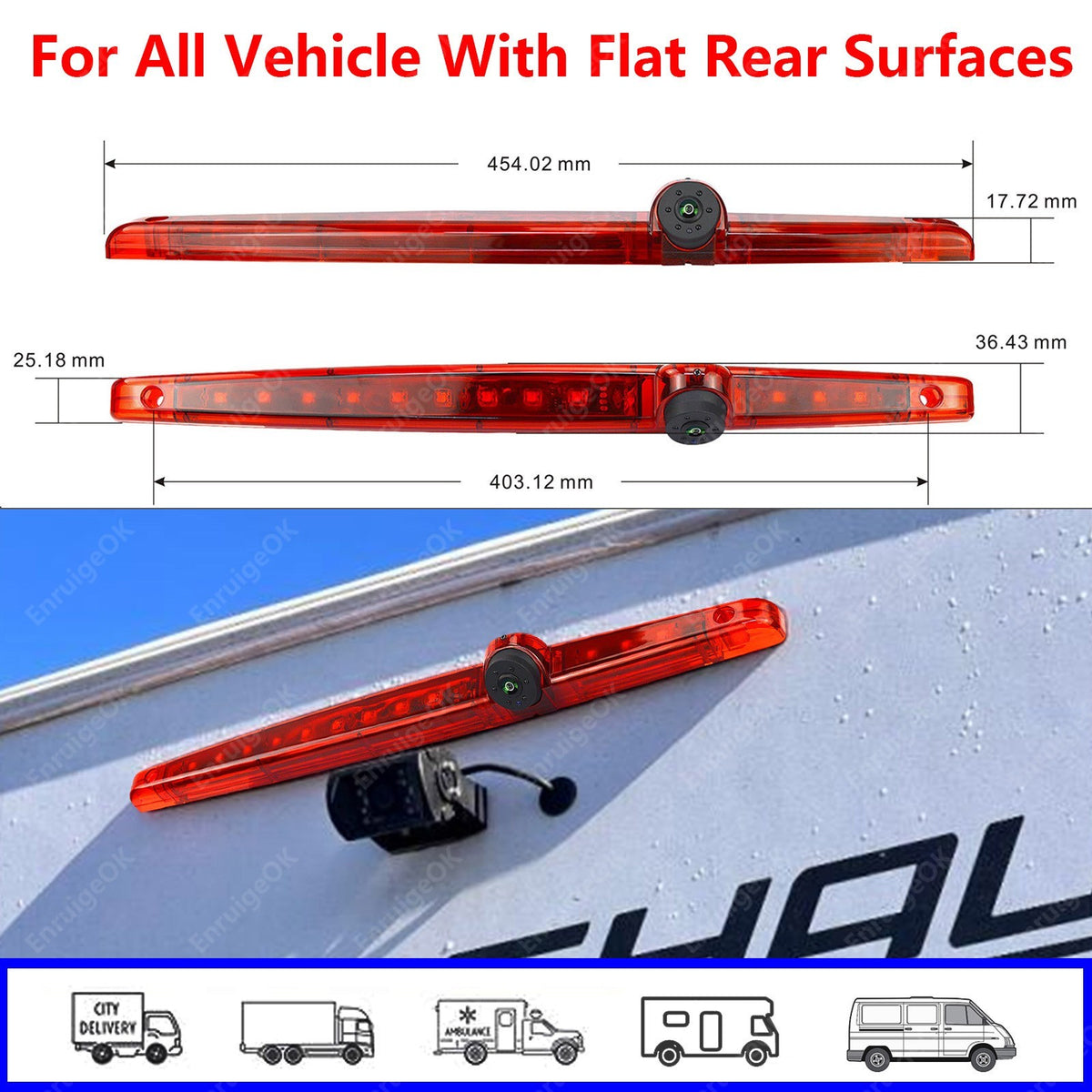 Universal High Level Rear Brake Light Reversing Camera for Motorhome Coachmen RV2