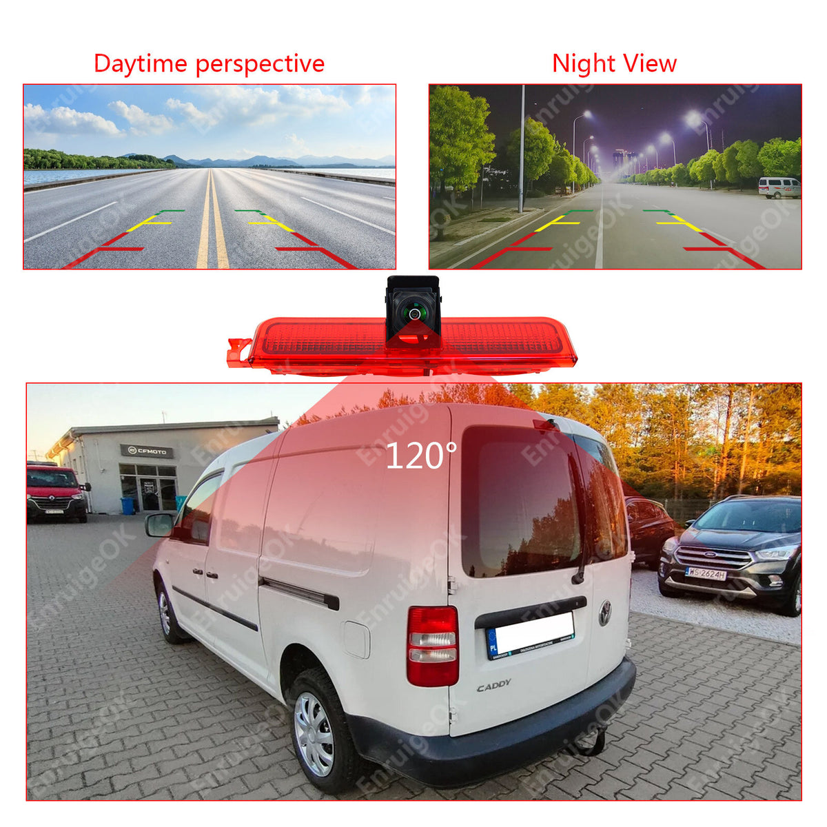 7" Dash Monitor & Brake Light Reversing Camera Kit for VW Caddy (2003 - 2015)17