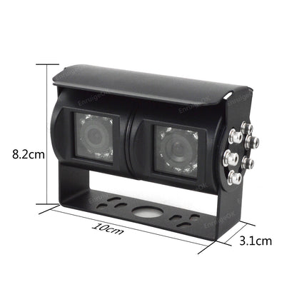 4PIN Motorhome Van Dual Twin Reversing Rear View Parking Backup Camera8