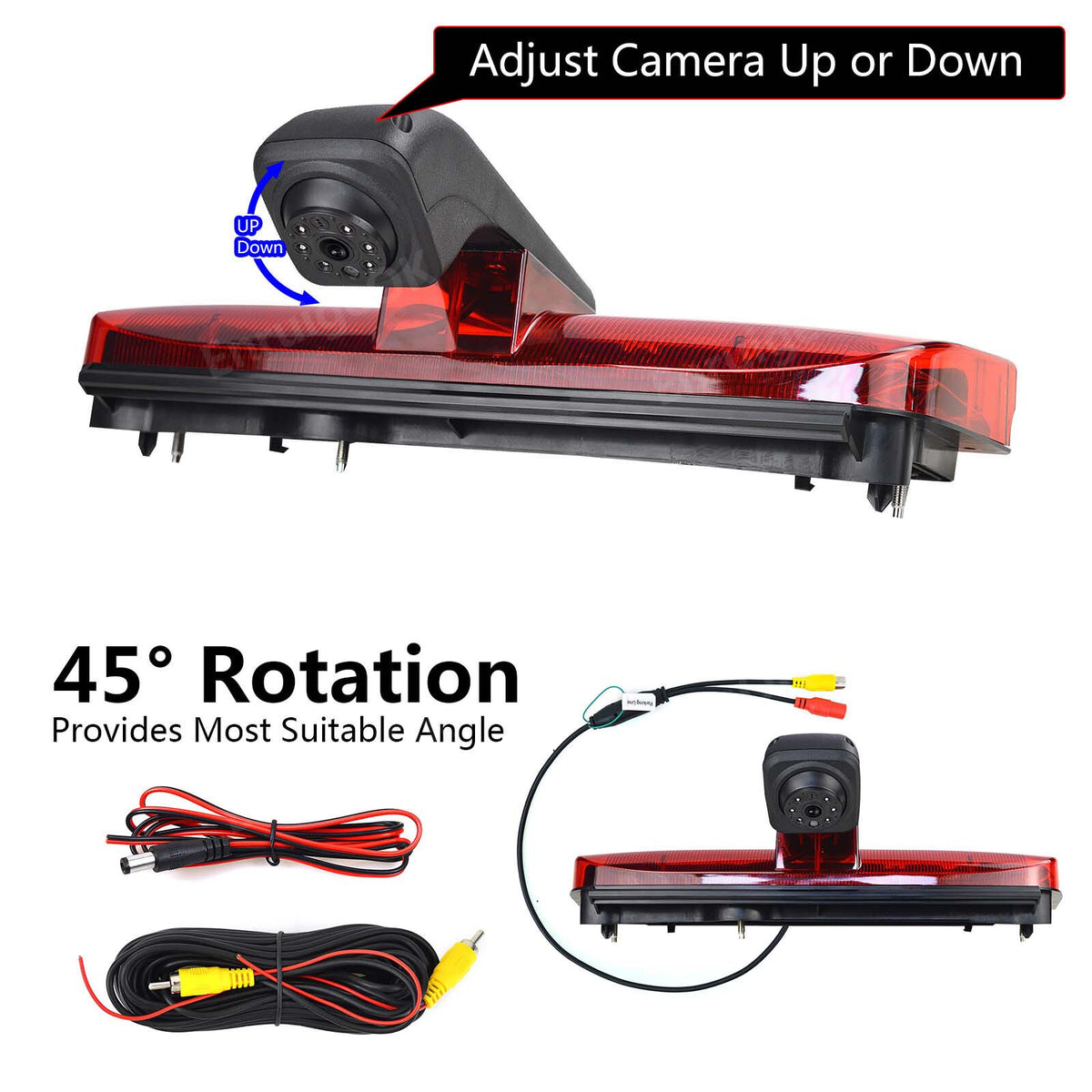 Rear View Brake Light Reversing Camera for Ford Transit Connect 2014-Onwards10