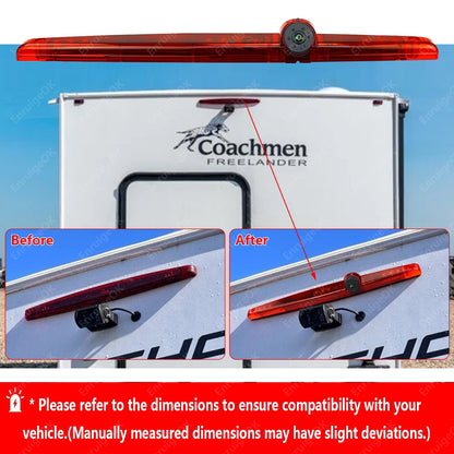 Surface Mounted 3rd Brake Light Backup Camera Universal for Coachmen Class C RVs3