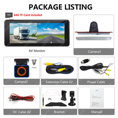 6.86" Monitor&Rear Brake Light Reversing Camera for Mercedes Sprinter VW Crafter21