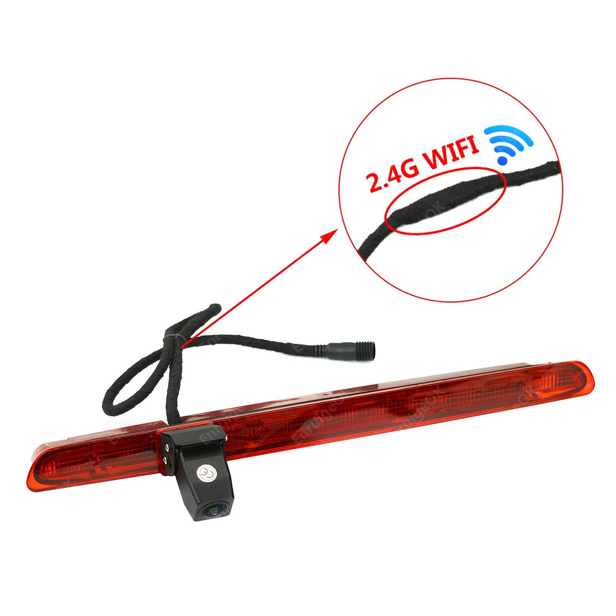 Wireless VW Transporter Caddy MK4 Reverse Camera Brake Light T6 Tailgate Models8