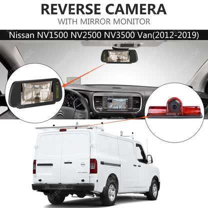 7" Monitor Brake Light Reversing Camera For Nissan NV1500 2500 3500 NV Cargo Van1