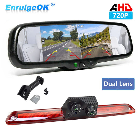 For Mercedes Sprinter VW Crafter Dual Rear View Reversing Brake Light Camera Kit0