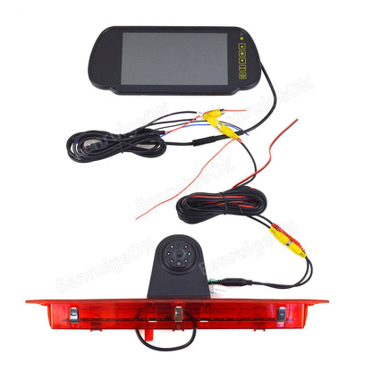 7" Mirror Monitor & Rear Brake Light Reverse Camera For Ford Transit Van 350 MK822