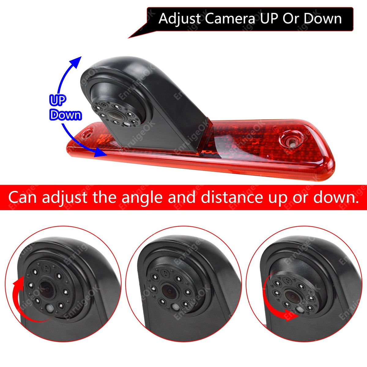 Citroen Dispatch Peugeot Expert 2007-2016 Rear Brake Light Reversing Camera Kit5