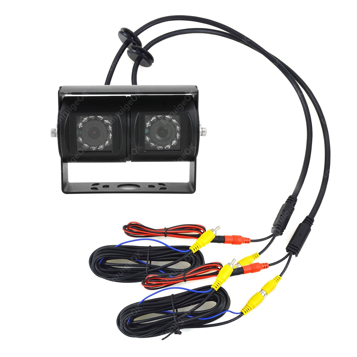 Motorhome Van Twin Reversing Camera&DVR 6.86" Dual Split Rear View Monitor Black15