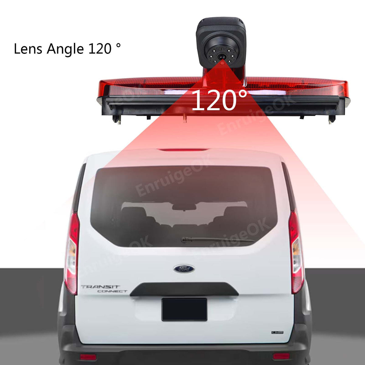 Rear Brake Light Reverse Camera For Ford Transit Connect Van &7" Mirror Monitor14