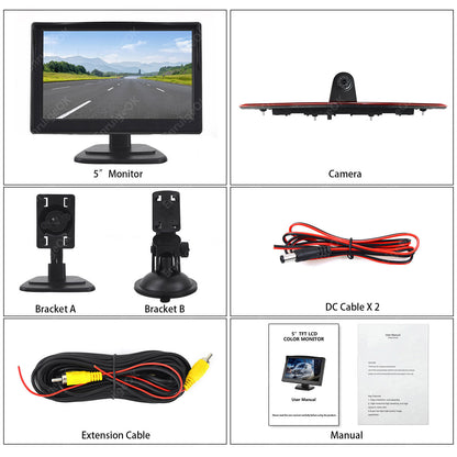 Rear Brake Light Reversing Camera for Maxus Deliver 9 & 5" Suction Monitor Kit14