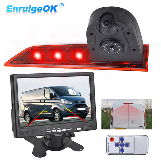 Dual Brake Light Reversing Camera For Ford Transit Custom Van &7" Monitor Kit0